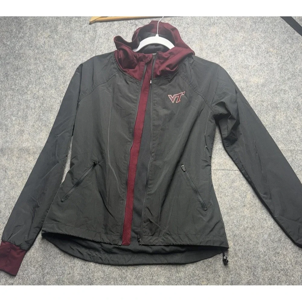 Virginia Tech‎ Jacket Women's Small Nike Full Zip Hoodie Sweatshirt Hokies